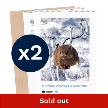 Australian Weather Calendar 2025 - large flatpack x 2 SOLD OUT