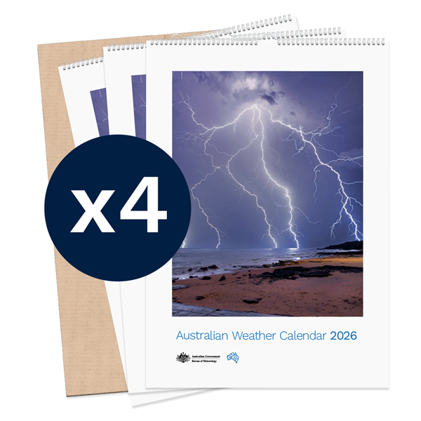 Australian Weather Calendar 2025 - large flatpack x 4