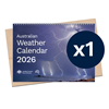 Australian Weather Calendar 2026 - small flatpack x 1