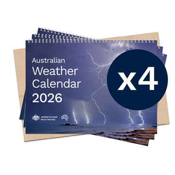 Australian Weather Calendar 2026 - small flatpack x 4