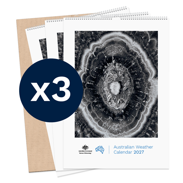Australian Weather Calendar 2027 - large flatpack x 3