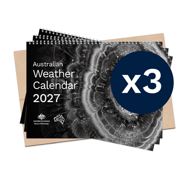 	Australian Weather Calendar 2027 - small flatpack x 3
