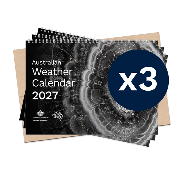 	Australian Weather Calendar 2027 - small flatpack x 3