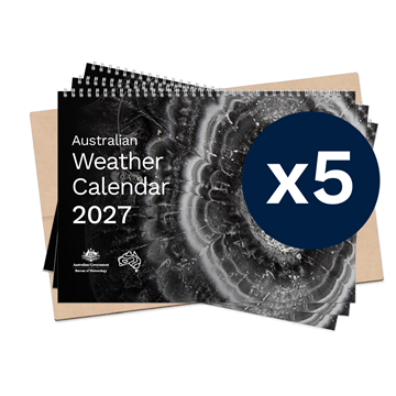 	Australian Weather Calendar 2027 - small flatpack x 5